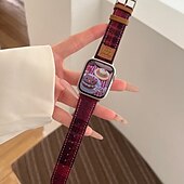זול להקות Apple Watch-סולו לופ מותאם ל רצועת השעון של Apple Watch 38 מ&quot;מ 40 מ&quot;מ 41 מ&quot;מ 42 מ&quot;מ 44 מ&quot;מ 45 מ&quot;מ 49 מ&quot;מ נשים מתכוונן דמוי עור רצועת שעון חלופית ל iwatch Ultra 2 Series 9 8 7 SE 6 5 4 3 2 1