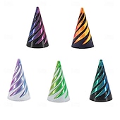 levne Party Supplies-5 balení nemožné pyramidové průchozí sochy, průchozí pyramidová hračka 3D tištěná spirálová kuželová hračka, iluze mini vírových vláken, stolní dekorační suvenýr dárek mini hračka na stůl