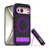 お買い得  その他のスマホケース-電話 ケース 用途 グーグル ピクセル9プロ ピクセル9プロXL ピクセル9 バックカバー スタンド付き 磁石バックル 耐衝撃 レトロ風 PC シリコーン