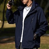 preiswerte Fleece &amp; 3 in 1 Jacken-Herren Soft Shell Jacke Wanderjacke Draussen Windundurchlässig Wasserdicht Leichte Jacke Windbreaker-Jacke Reisen Dunkelgrau Schwarz Elfenbein Gelb Rot
