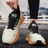 billige Sneakers til herrer-løpesneakers med varmt fôr for menn, lette, polstrede atletiske sko med snøredesign for vintersport utendørs og daglig bruk