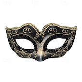 abordables Mascarilla-Arlequina Máscara de carnaval Máscara veneciana Colombina Adulto Mujer Media cara Fiesta Mascarada Carnaval de Venecia Víspera de Todos los Santos Carnaval Mardi Gras Disfraz de carnaval fácil