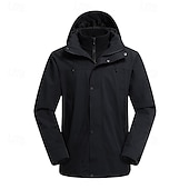preiswerte Fleece &amp; 3 in 1 Jacken-Herren Damen Soft Shell Jacke Wanderjacke Winter Draussen warm Fleece-Futter Windundurchlässig Wasserdicht 3-in-1-Jacke Vliesjacken Windbreaker-Jacke Reisen Schwarz Gelb Rot Marinenblau Grün
