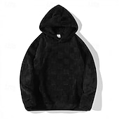 cheap Fleece Sweatshirts-Men&#039;s Fleece Hoodie Black White Gray Hooded Plain Pocket Sports &amp; Outdoor Daily Holiday Streetwear Cool Casual Winter Spring &amp;  Fall Clothing Apparel Hoodies Sweatshirts