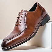 economico Formale-scarpe classiche da uomo in stile oxford marrone con dettagli brogue - eleganti calzature formali per lavoro ed eventi