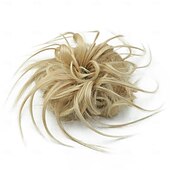 cheap Chignons-Messy Bun Hair Piece Scrunchie Extension Tousled Updo Wavy Curly Hairpieces Synthetic Chignon for Women Girls