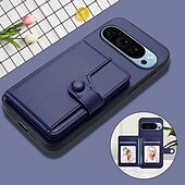 お買い得  その他のスマホケース-電話 ケース 用途 ピクセル9プロ ピクセル9プロXL Pixel 8 Pro Pixel 8 ピクセル9 バックカバー スタンド付き カード挿入口 耐衝撃 レトロ風 TPU PUレザー