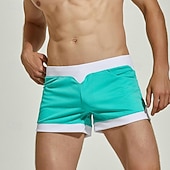 preiswerte Boxershorts für Herren-Herren 1 pc Unterwäsche Boxer Boxer-Shorts Patchwork Polyester Atmungsaktiv Weich Komfortabel Farbblock Mittlere Hüfthöhe Schwarz Weiß