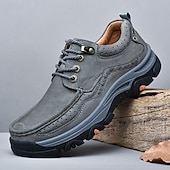 economico Semi-formale-scarpe da trekking da uomo in similpelle marrone con chiusura a lacci - comode e resistenti, perfette per le avventure all&#039;aria aperta