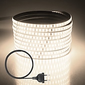 abordables Bandes lumineuses étanches-3M 5m 10m Bandes Lumineuses LED Flexibles 1200 LED 2835 SMD 8 mm 1Set Support de montage 1 jeu Blanc Froid Rouge Bleu Bandes lumineuses LED Intérieur Soirée Extérieur 220-240 V
