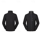 baratos Casacos Leves, Polares &amp; Caminhada-Homens Jaqueta Softshell Jaqueta de Trilha Ao ar livre Térmico / Quente A Prova de Vento Impermeável Jaquetas em Velocino Jaqueta corta-vento Viajar Preto Azul Marinho Cinzento