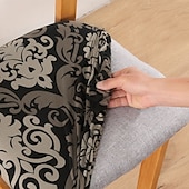 abordables Couverture de chaise de salle à manger-Housse de siège de chaise extensible et durable, idéale pour protéger et rafraîchir les sièges de chaise, ajoute confort et style aux chaises de salle à manger, de bureau ou de salon