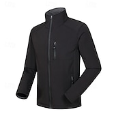 baratos Casacos Leves, Polares &amp; Caminhada-Homens Jaqueta Softshell Jaqueta de Trilha Ao ar livre Térmico / Quente A Prova de Vento Impermeável Jaquetas em Velocino Jaqueta corta-vento Viajar Preto Azul Marinho Cinzento
