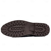 levne Kotníkové boty-pánské vintage hnědé kotníkové boty z umělé kůže – klasický šněrovací design s robustní podrážkou pro práci i běžné nošení