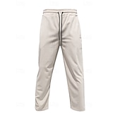 baratos Calças Desportivas-Homens Calças Esportivas Calça de moletom com pernas largas Calças de Veludo Calças Bolsos Com Cordão Cintura elástica Tecido Conforto Esportes Diário Moda Casual Preto Branco Micro-Elástica