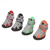 preiswerte Stiefel &amp; Pfotenschutz-Hunde Hund Schuhe und Stiefel Regenstiefel Rutschfest Sneaker Casual / sportlich Farbblock Für Haustiere Gummi Schwarz