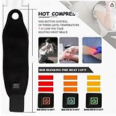 economico Massaggiatori per corpo-massaggiatore elettrico per il riscaldamento del polso tutore caldo per l&#039;artrite fascia da polso compressa calda dispositivo per fisioterapia fascia da polso fitness cura delle articolazioni
