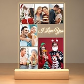 cheap Gifts-Personalized Light Up Photo Lamp Valentines Anniversary Gifts Custom Photo Frames with Night Light Unique Birthday Gifts for Valentine's Day Couples Him &amp; Her