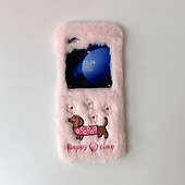 baratos Capa Samsung-telefone Capinha Para Z Flip 7 Z Virar 6 Z Flip 5 Z Flip 4 Z Flip 3 Capa traseira Antichoque Retro Felpudo