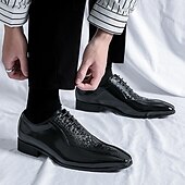 baratos Formal-sapatos oxford masculinos bronze metálico com padrão de crocodilo e detalhes perfurados - calçados formais elegantes para casamentos, festas e eventos empresariais