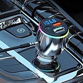 お買い得  車用Bluetoothキット/ハンズフリー-FMトランスミッター、車載MP3プレーヤー、急速充電、QC 3.0、ハンズフリー通話、デュアルPD充電器、Bluetooth