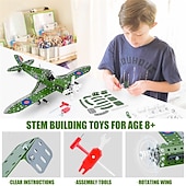 economico Costruzioni giocattolo-giocattoli da costruzione modellini di aerei kit per ragazzi 8-12modello di aereo scala 132 kit di costruzione in metallomodelli di aerei per bambini 8-12i migliori regali di aerei per gli