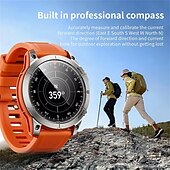 tanie Smartwatche-aw45 smartwatch męski 1,39 cala latarka zewnętrzna kompas połączenie bluetooth wojskowy bateria 430 mah nfc smartwatch