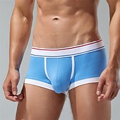 preiswerte Boxershorts für Herren-Herren 1 pc Unterwäsche Boxer Boxer-Shorts Patchwork Polyester Atmungsaktiv Weich Komfortabel Farbblock Mittlere Hüfthöhe Gelb Rote