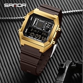 baratos Relógios Digitais-SANDA Masculino Relogio digital Moda Relógio Casual Relógio de Pulso Resistente ao Choque Luminoso Cronômetro Relogio Despertador Contagem regressiva TPU Assista