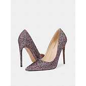 economico Festa Notturna-tacchi a spillo sexy con glitter rossi da donna – eleganti décolleté a punta per feste, matrimoni e occasioni speciali