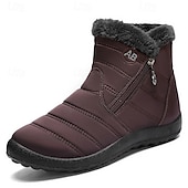 cheap Winter &amp; Snow Boots-Men&#039;s Gray Winter Boots with Zipper Closure, Warm Fleece Lining, and Waterproof Design – Ideal for Outdoor Activities in Cold Weather