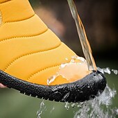 cheap Winter &amp; Snow Boots-Men&#039;s Insulated Winter Snow Boots – Waterproof Slip-On Ankle Boots with Faux Fur Lining, Anti-Slip Sole for Outdoor Hiking &amp; Cold Weather