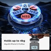cheap Car Holder-Dashboard Phone Holder Rotatable Magnetic Phone Holder for Car Dashboard Compatible with All Mobile Phone Phone Accessory