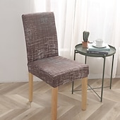 abordables Funda para silla de comedor-Funda elástica para silla de comedor, funda elástica y duradera para silla de comedor con respaldo alto, ideal para proteger y refrescar las sillas de comedor, agrega comodidad y estilo a la decoración de su comedor