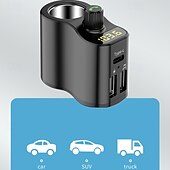 preiswerte Bluetooth Auto Kit/Freisprechanlage-FM-Transmitter BT 5.0 Auto-Kit Freisprecheinrichtung Auto-Musik-Player Zigarettenanzünder-Splitter Dual-USB-Autoladegerät