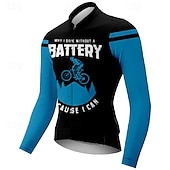 economico Maglie da uomo-Per uomo Maglia da Ciclismo Lettere &amp; Numeri Manica Lunga Bicicletta Maglietta Maglia con 3 tasche posteriori Mountain Bike MTB Asciugatura Rapida Design Anatomico Assorbente Traspirante Gli sport
