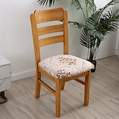 abordables Couverture de chaise de salle à manger-Housse de siège de chaise extensible et durable, idéale pour protéger et rafraîchir les sièges de chaise, ajoute confort et style aux chaises de salle à manger, de bureau ou de salon