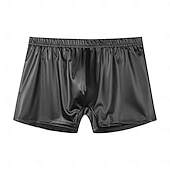 cheap Matte-Pants Boxer Briefs Underwear Men's Shiny Metallic Sexy Costume Spandex Costume for Performance Club Pole Dance Halloween Carnival Adults'