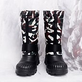 tanie Buty zimowe i śniegu-męskie zimowe buty śnieżne w kamuflażu z wodoodporną cholewką i pluszową podszewką - wytrzymała, antypoślizgowa podeszwa, regulowany pasek, idealne do aktywności na świeżym powietrzu
