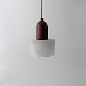 billige Pendellys-moderne marmor stein pendel lys tre og alabaster gårdshus mid-century pendel 85-265v 17cm