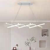 abordables Suspension-Lustre LED moderne pliable et rétractable à intensité variable avec télécommande, luminaires suspendus linéaires en spirale 220-240 V