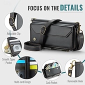 baratos Capa Samsung-telefone Capinha Para Dobra Z 6 Z Fold 5 Z Fold 4 Z Fold 3 Capa para Cartão Wallet Com Suporte Magnética Zíper Retro TPU PC