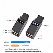 cheap Computer Peripherals-Type C USB 3.0 HUB Adapter 3 Ports USB Extender High Speed Data Transfer Splitter Docking Station for PC Laptop U Disk Card Read