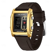 abordables Montres numériques-SANDA Hommes Montre Digitale Extérieur Mode Décontractée Montre Bracelet Lumineux Chronomètre Fonction réveille Calendrier Gel de Silicone Bracelet en acier inoxydable Suivre