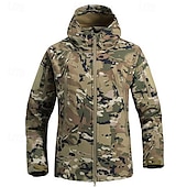 billige Fleece og 3 i 1 jakker-Herre Turjakke utendørs Kamuflasje Vindtett Forside Glidelås Lett jakke Hellengdes glidelås Camping / fotturer / grotting Skoggrønn Svart kamuflasje Svart Militærgrønn Kamuflasje
