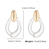 economico Orecchino da donna-orecchini a cerchio da donna in cristallo color oro e acrilico - alla moda e versatili da indossare tutti i giorni