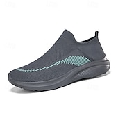 economico Sneakers da uomo-sneakers slip-on rosse leggere da uomo | tomaia in flyknit traspirante con suola comoda per attività casual e sportive
