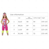 cheap Couple &amp; Group Costumes-Rollerblade Outfits Doll Y2K Cowgirl Suits Jumpsuit Dress Hot Pink Girls Boys Family Cosplay Costume Halloween Carnival Masquerade