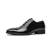baratos Formal-sapatos oxford masculinos bronze metálico com padrão de crocodilo e detalhes perfurados - calçados formais elegantes para casamentos, festas e eventos empresariais