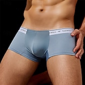 cheap Men&#039;s Boxers Underwear-Men&#039;s 1 PCS Boxers Underwear Boxer Shorts Patchwork Nylon Breathable Soft Comfortable Color Block Mid Rise Black White